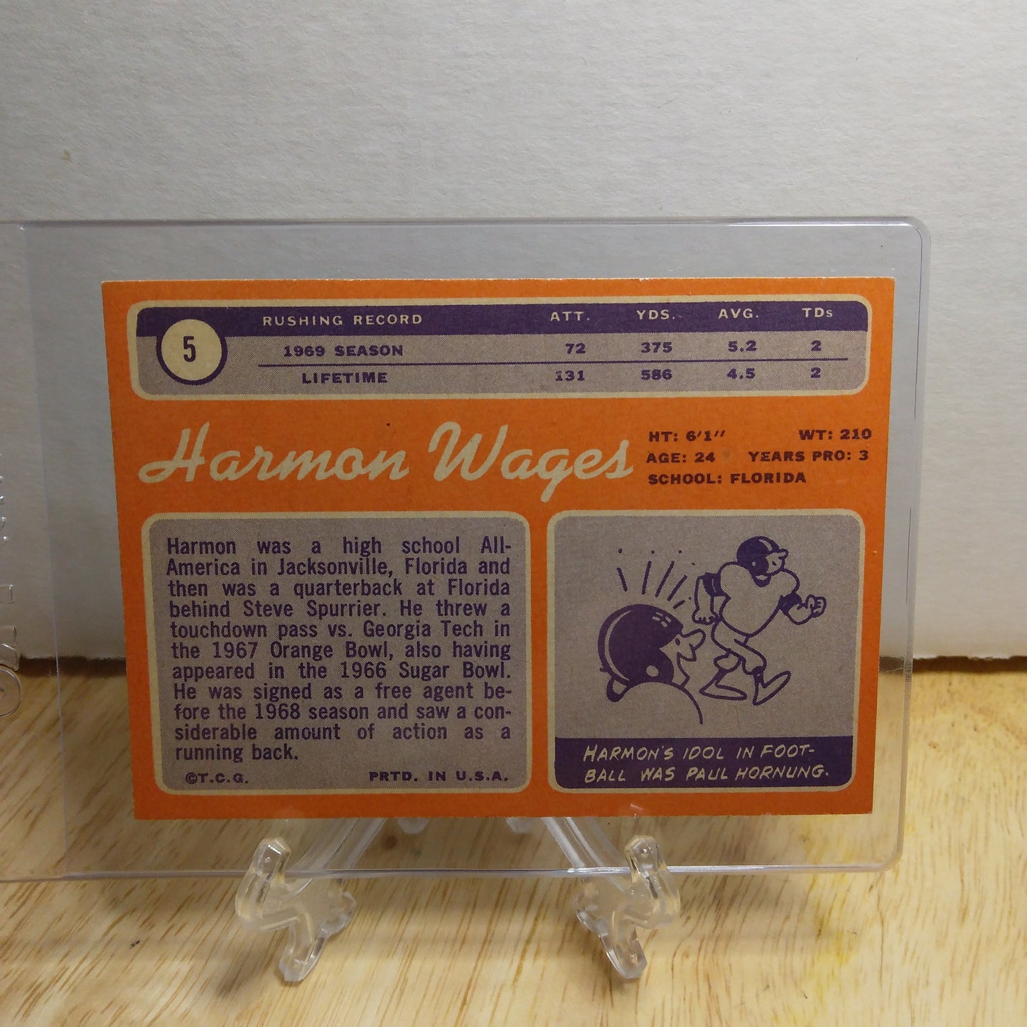 1970 Topps Harmon Wages #5