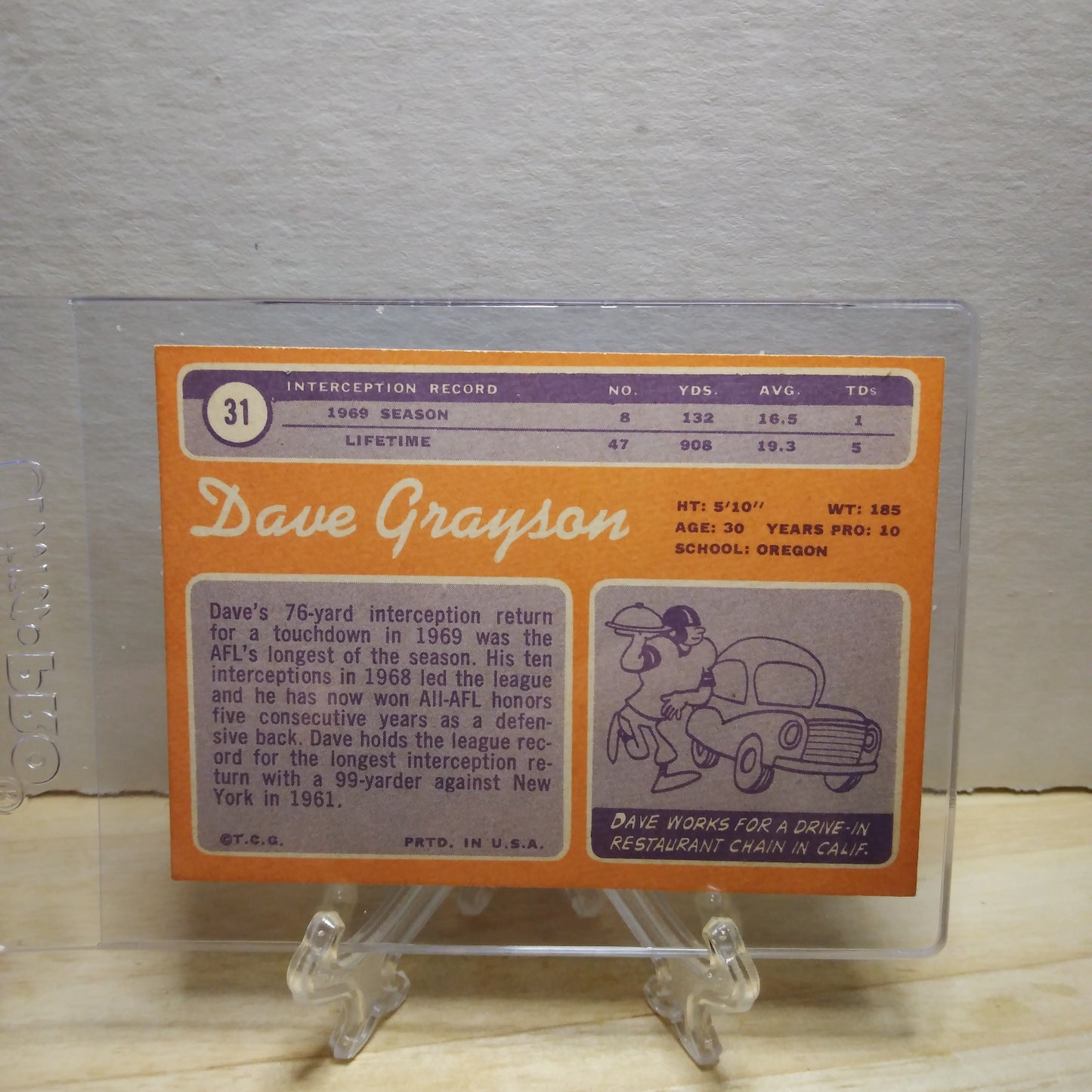 1970 Topps Dave Grayson #31