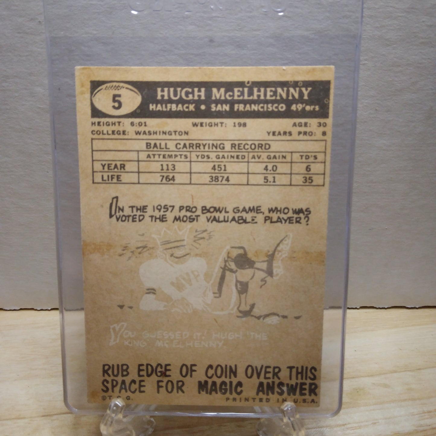 1959 Topps Hugh McElhenny #5