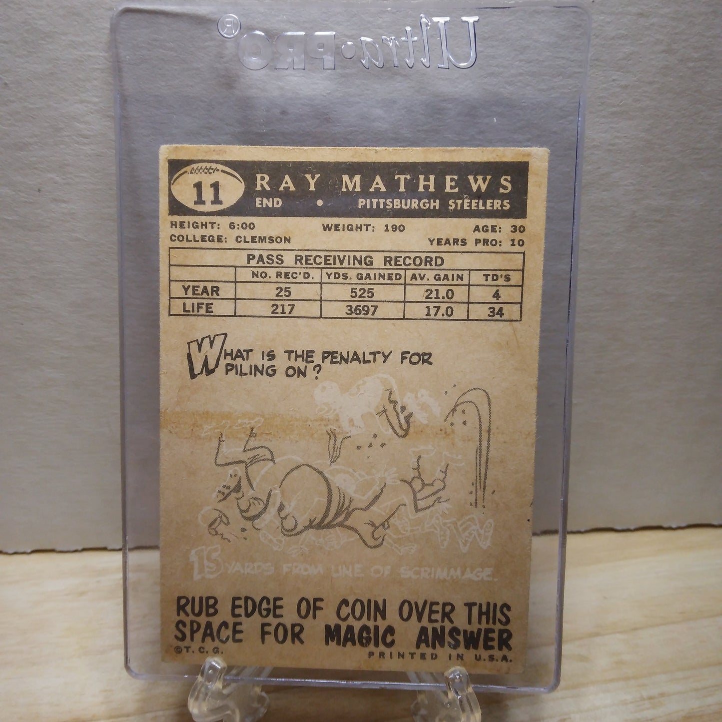 1959 Topps Ray Mathews #11