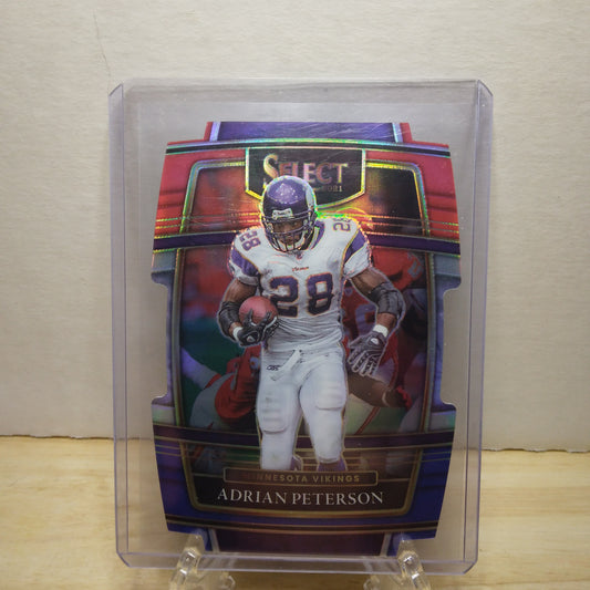 2021 Select Die Cut Red White Blue Prizm Concourse Adrian Peterson #37