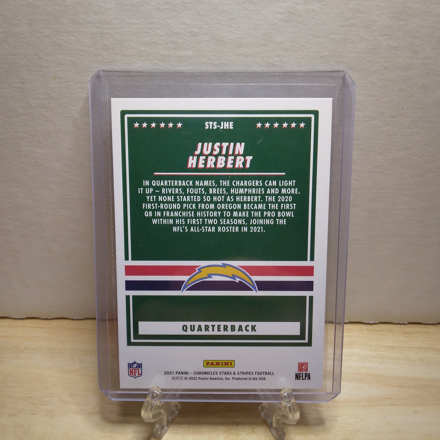 2021 Panini Chronicles Stars & Stripes Justin Herbert #STS-JHE