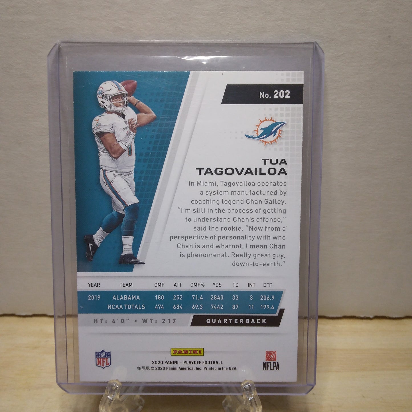 2020 Panini Playoff Tua Tagovailoa Rookie Card #202