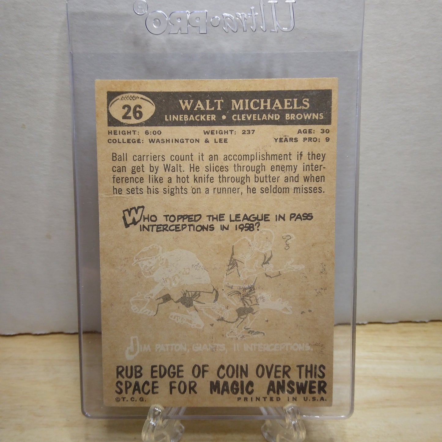 1959 Topps Walt Michaels #26