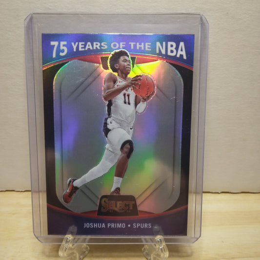 2021-22 Select 75 Years of the NBA Silver Prizm Joshua Primo #75