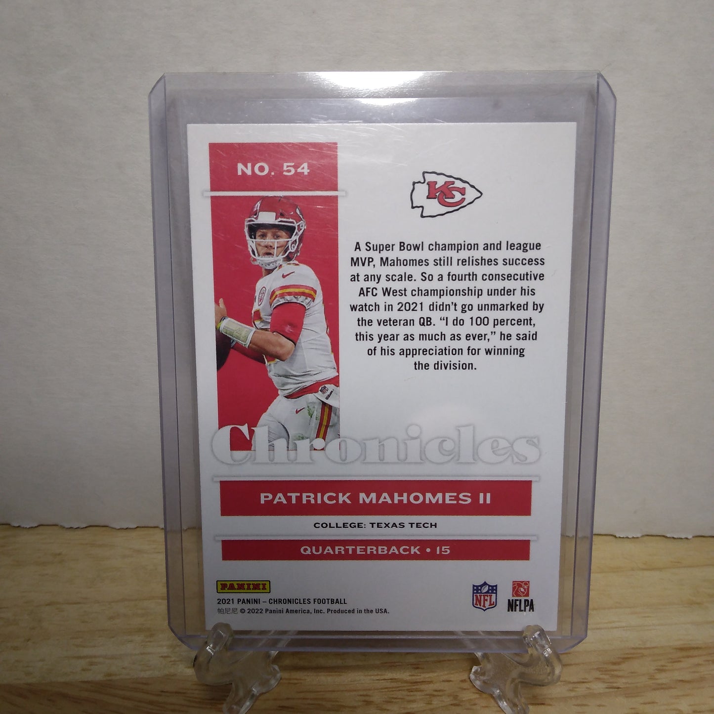 2021 Panini Chronicles Patrick Mahomes II #54