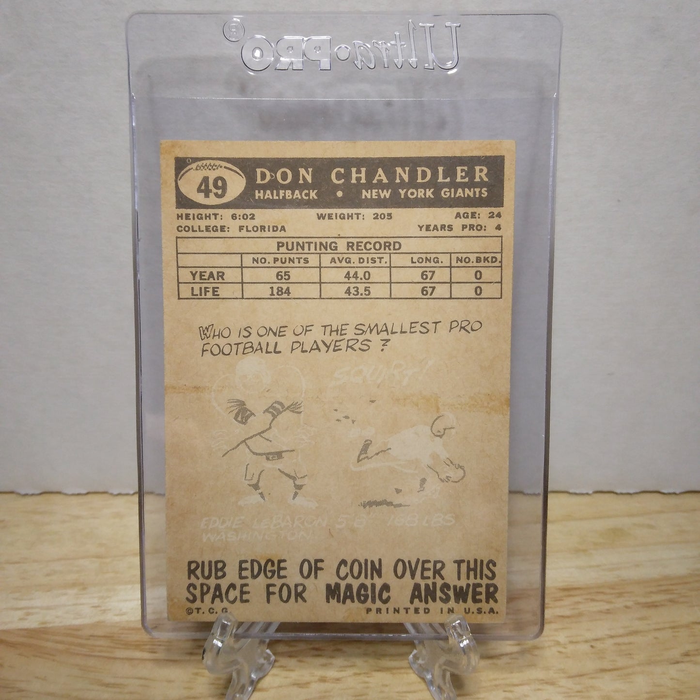 1959 Topps Don Chandler #49