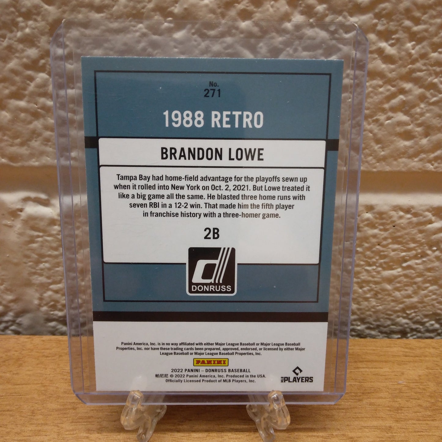 2022 Donruss 88' Retro Brandon Lowe Purple Parallel #271