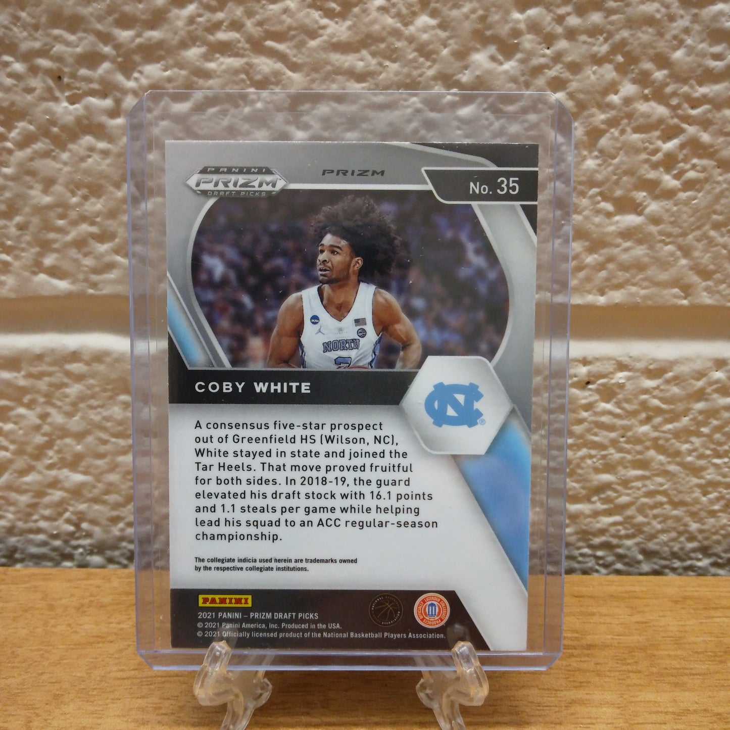 2021 Panini Prizm Draft Picks Coby White Red/White/Blue Prizm #35