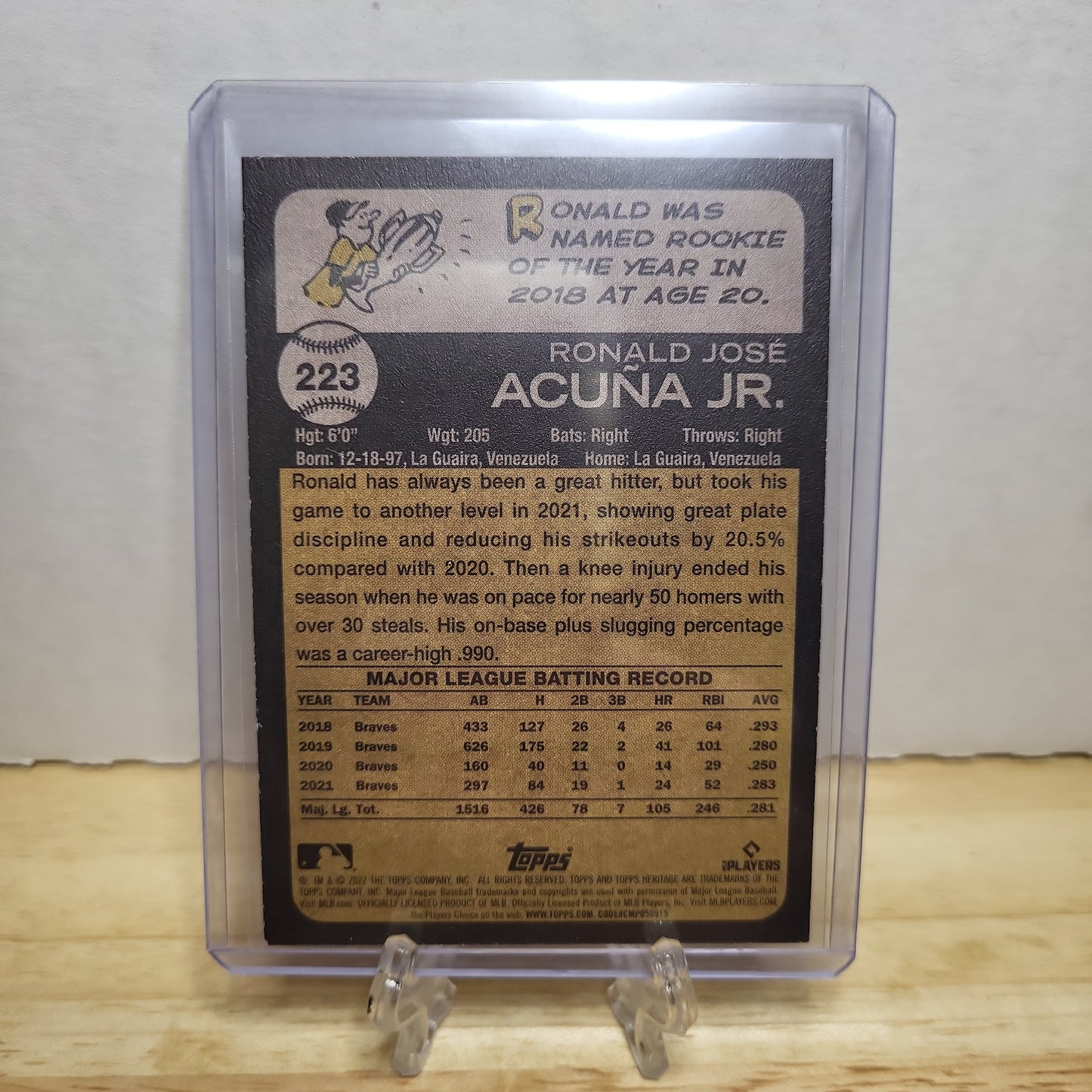 2022 Topps Heritage Ronald Acuna Jr. #223