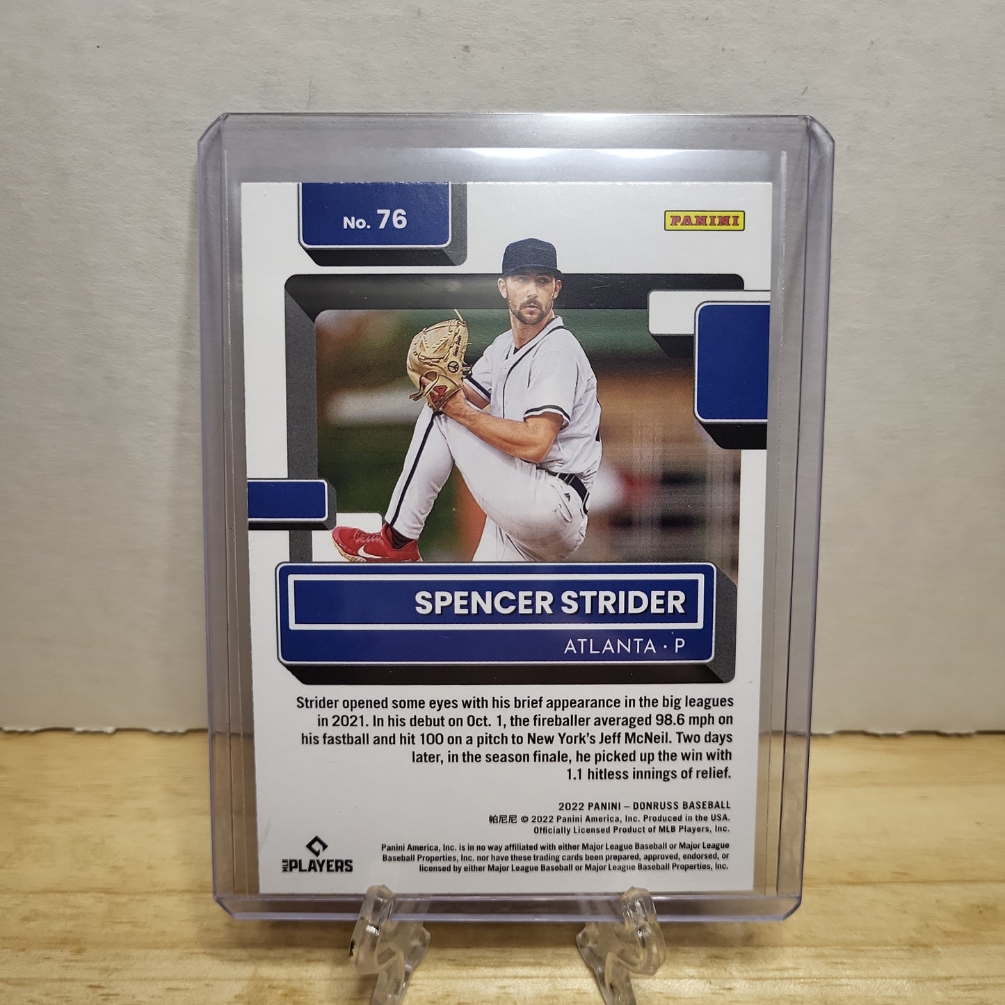 2022 Donruss Spencer Strider Rated Rookie #76