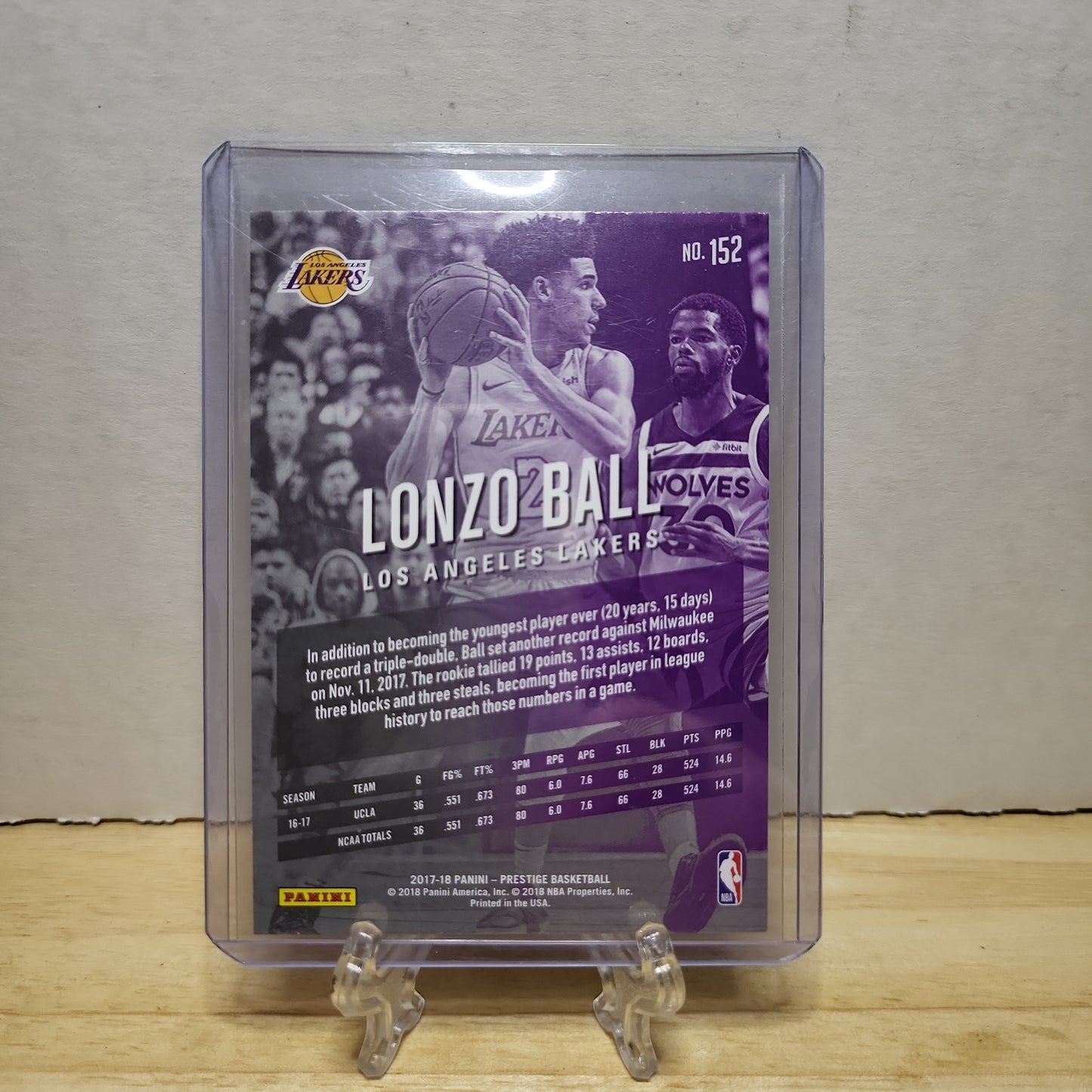 2017-18 Prestige Lonzo Ball RC #152