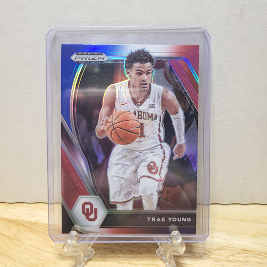 2021 Panini Prizm Draft Picks Trae Young Red/White/Blue Prizm #78