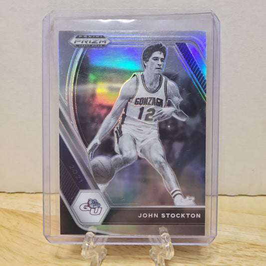 2021 Panini Prizm Draft Picks John Stockton Silver Prizm #87