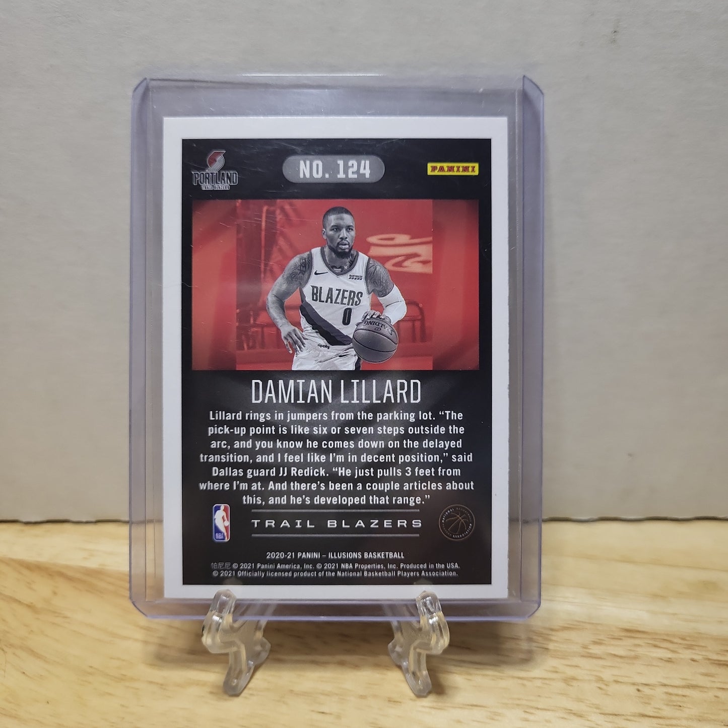 2020-21 Panini Illusions Damian Lillard Sapphire #124