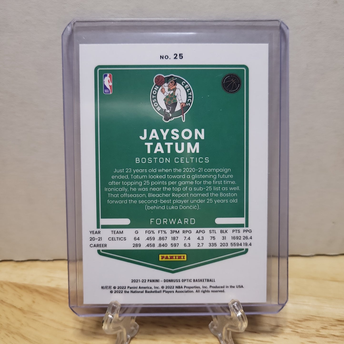 2021-22 Donruss Optic Jayson Tatum #25