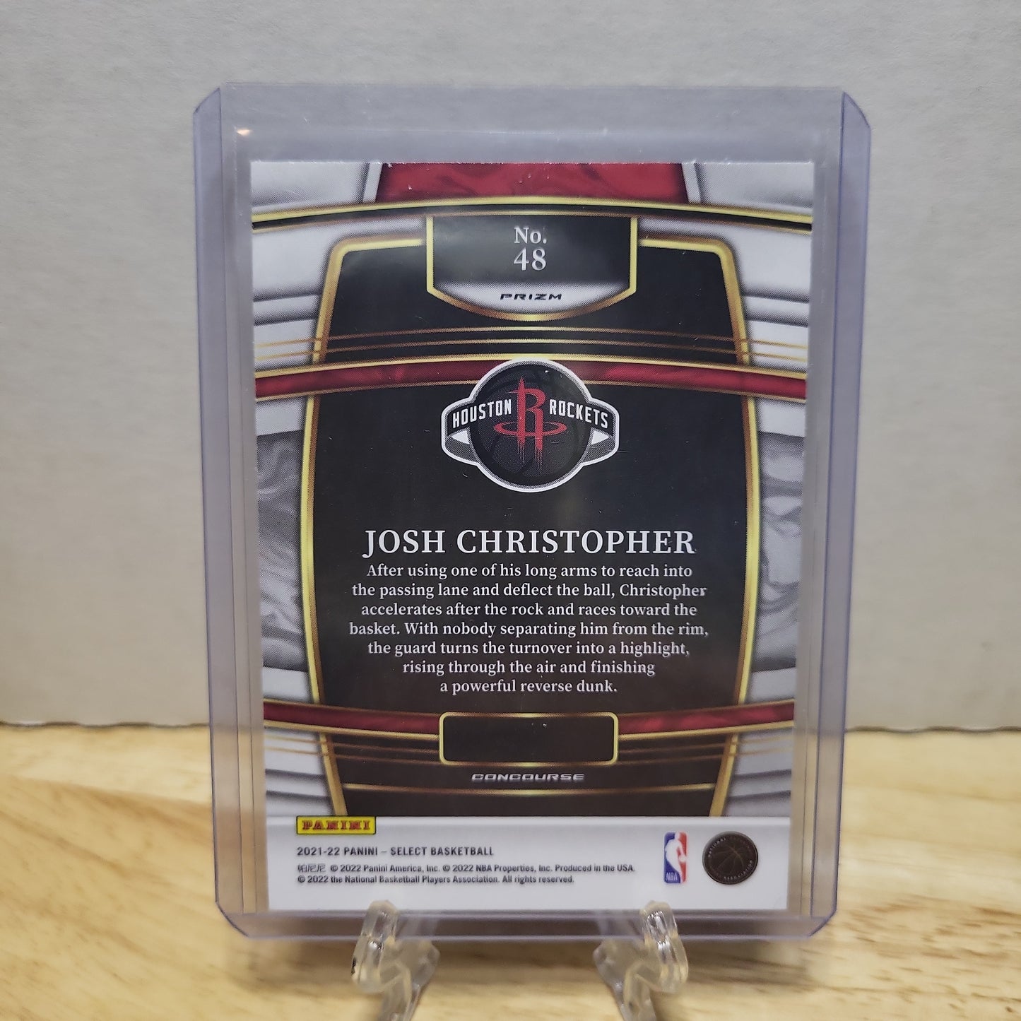 2021-22 Select Concourse Josh Christopher RC Blue Shimmer #48