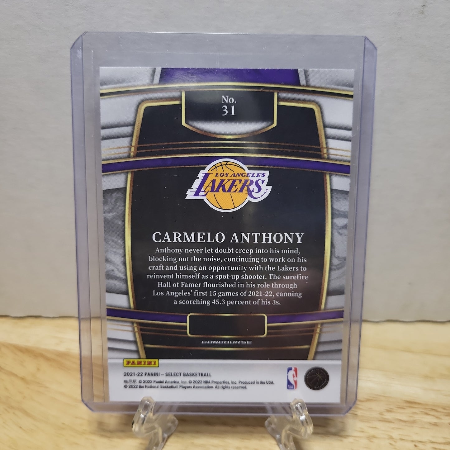 2021-22 Select Concourse Carmelo Anthony #31