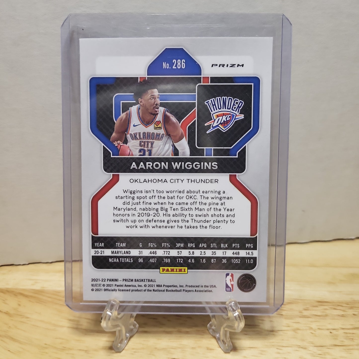 2021-22 Panini Prizm Aaron Wiggins RC Green Prizm #286