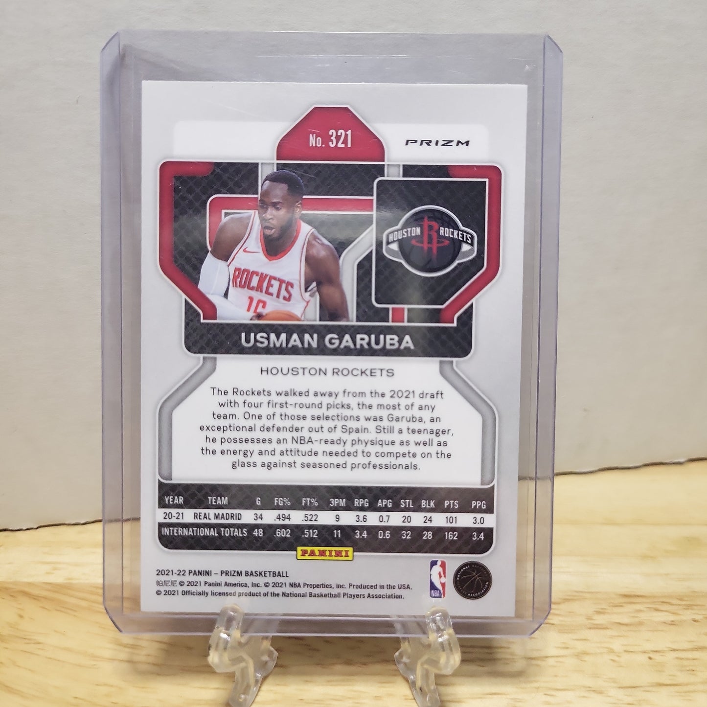 2021-22 Panini Prizm Usman Garuba RC Cracked Ice Prizm #321