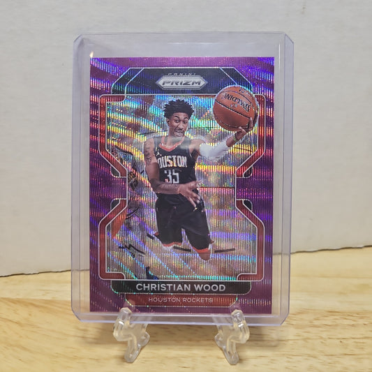 2021-22 Panini Prizm Christian Wood Purple Wave Prizm #112