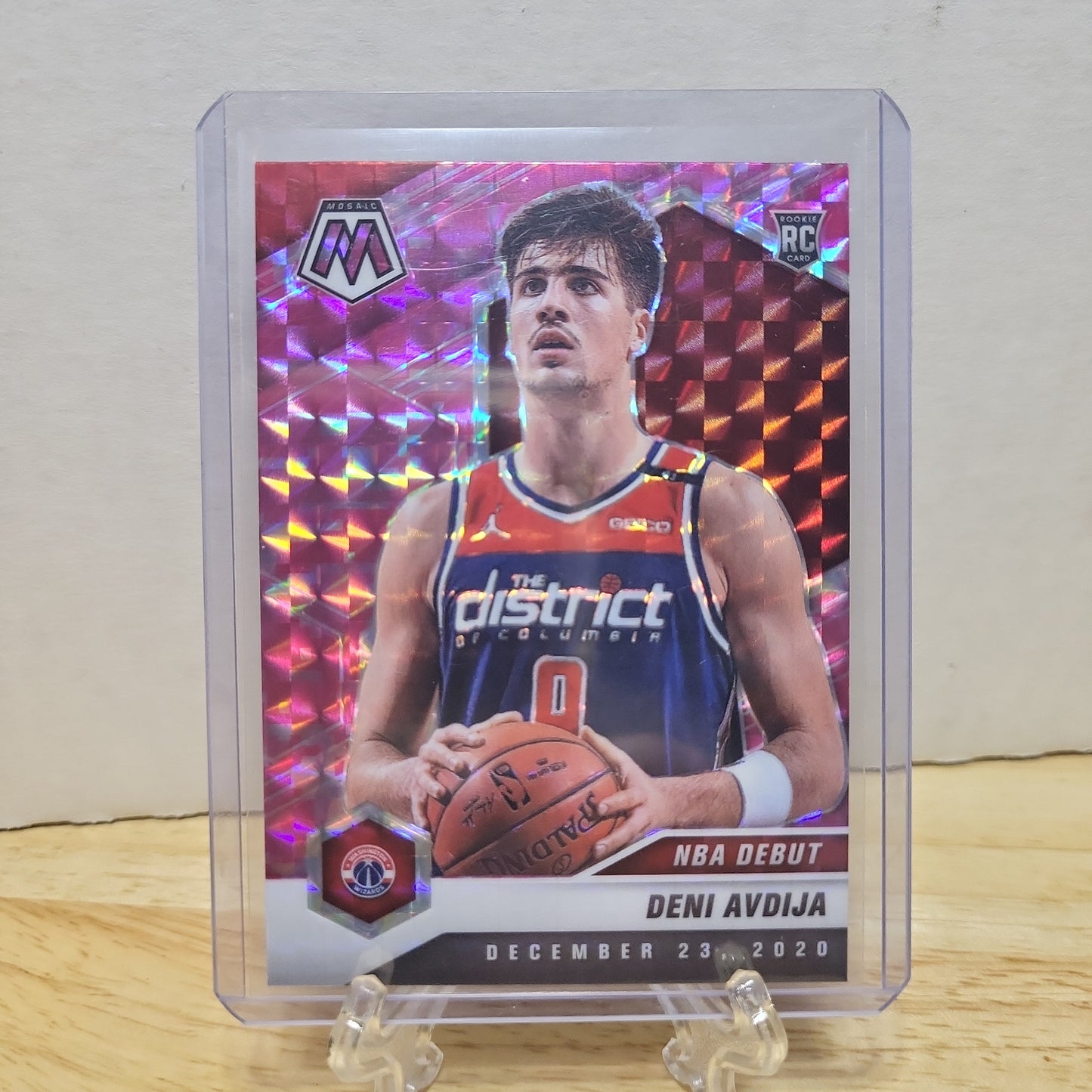 2020-21 Panini Mosaic NBA Debut Deni Avdija RC Pink Camo Prizm #272