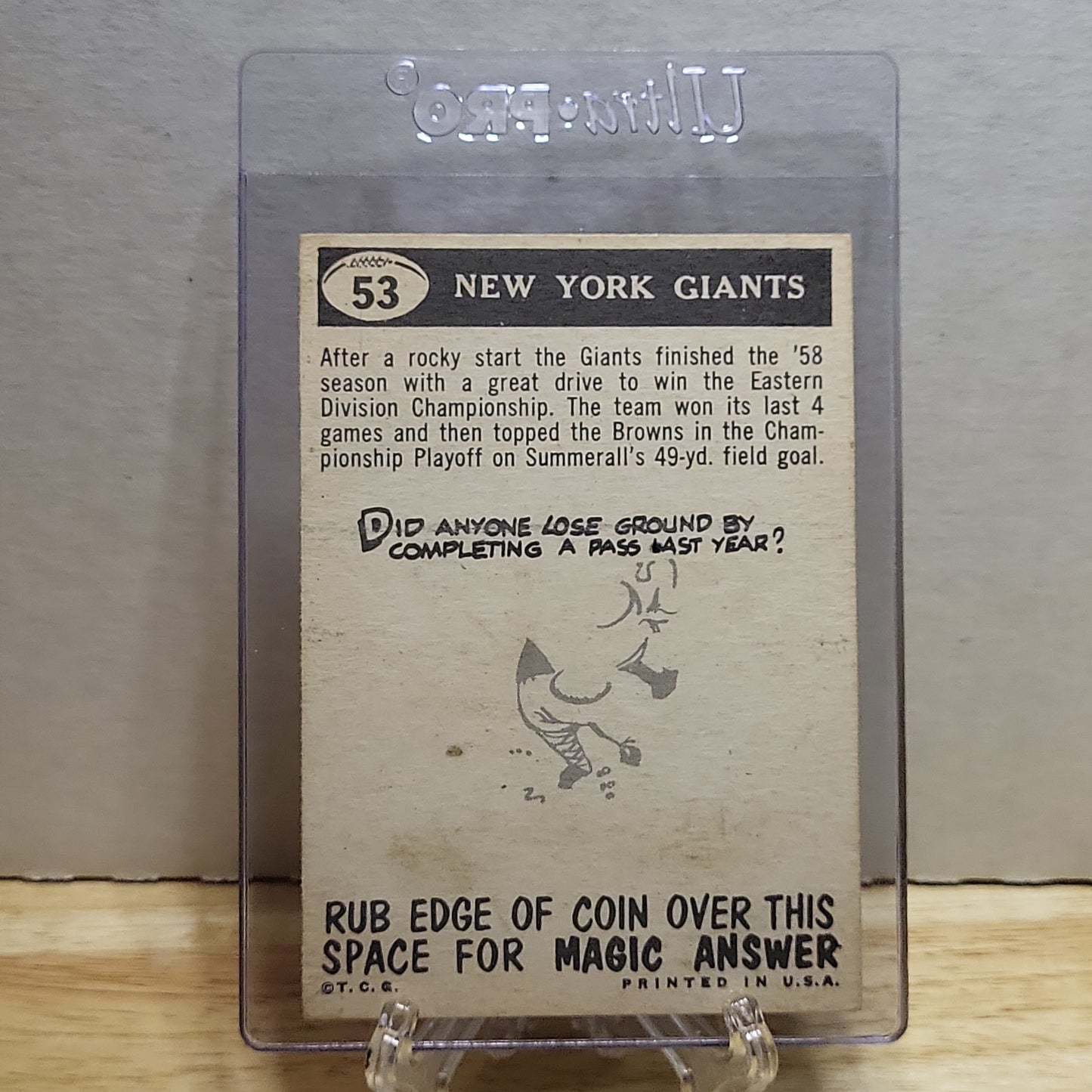 1959 Topps New York Giants Team Pennant #53