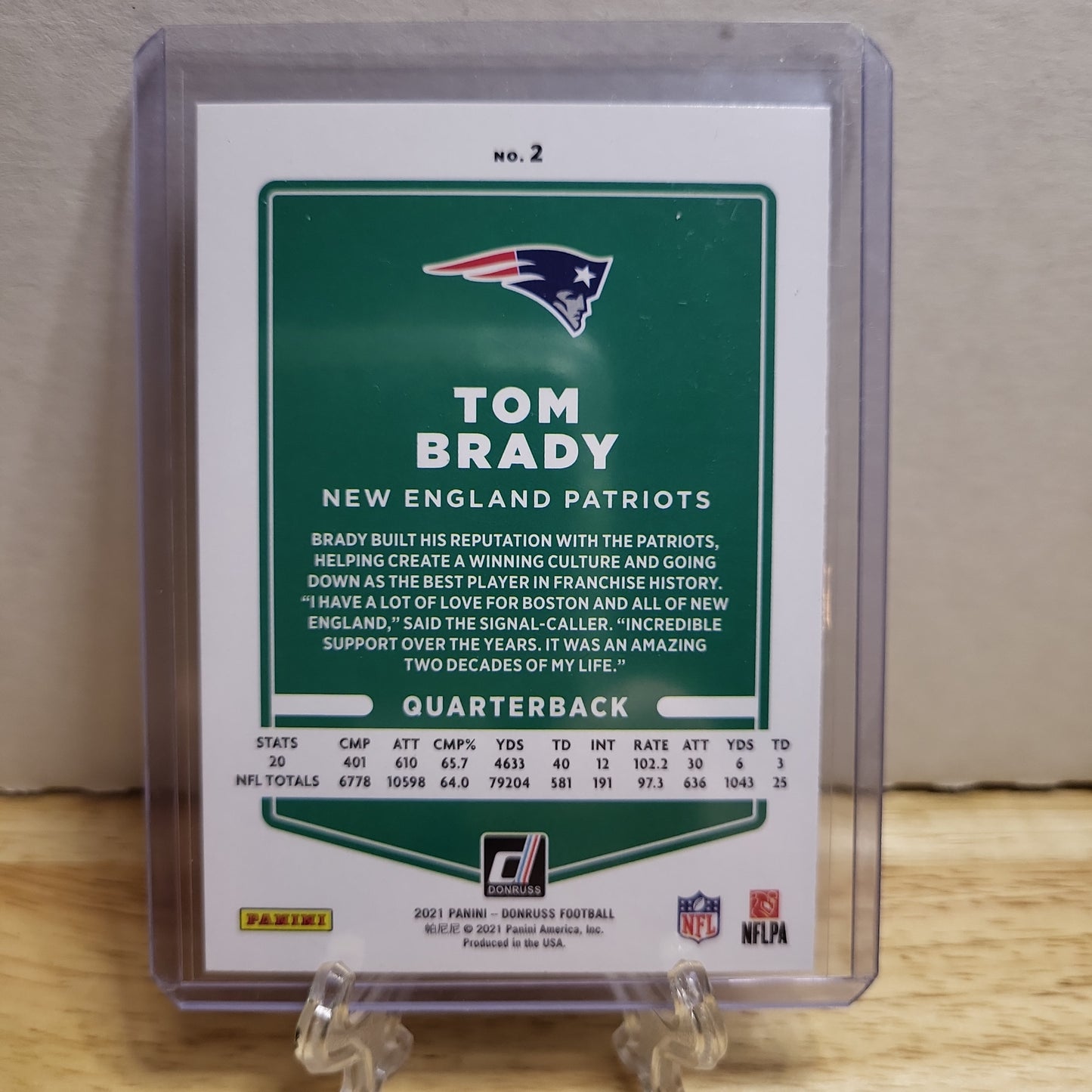 2021 Donruss Tom Brady #2