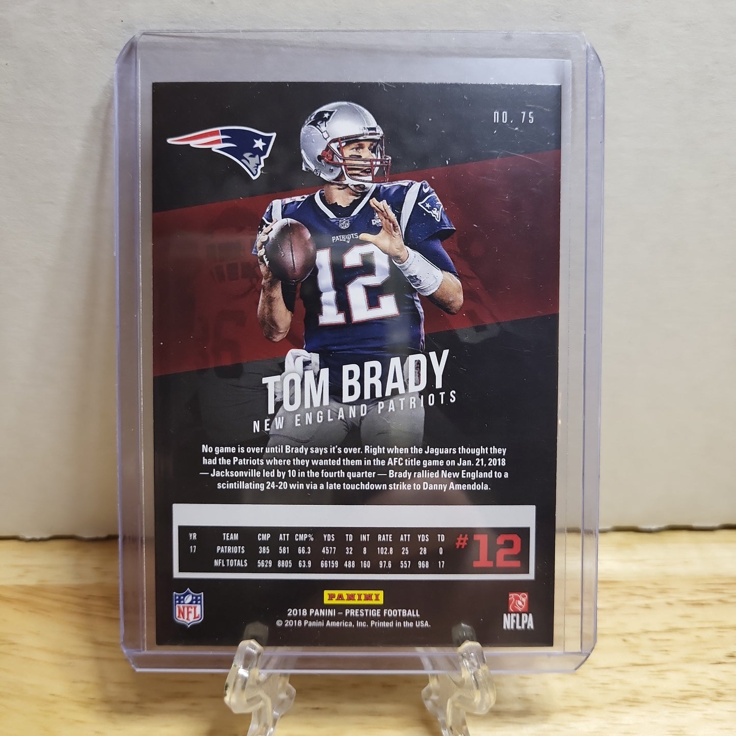 2018 Prestige Tom Brady #75