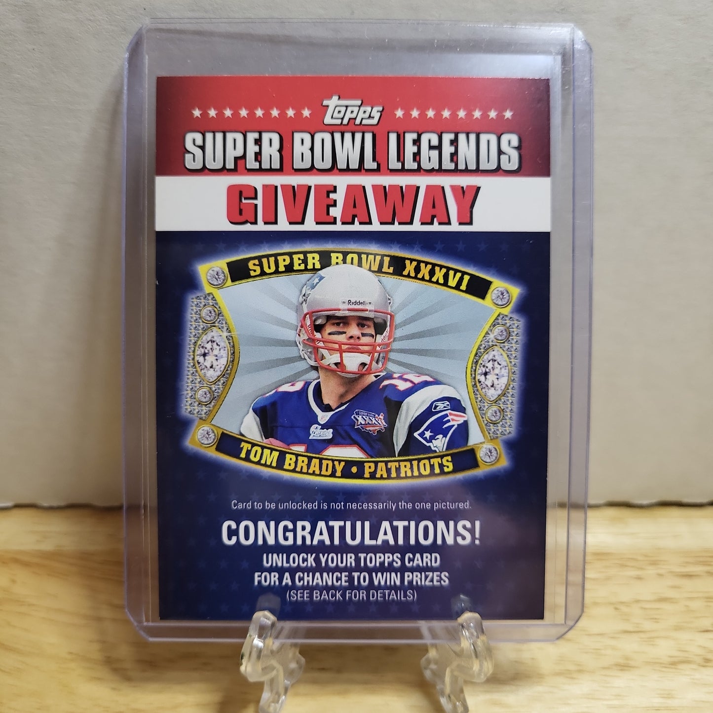 2011 Topps Super Bowl Legends Giveaway Tom Brady #SBLG-7