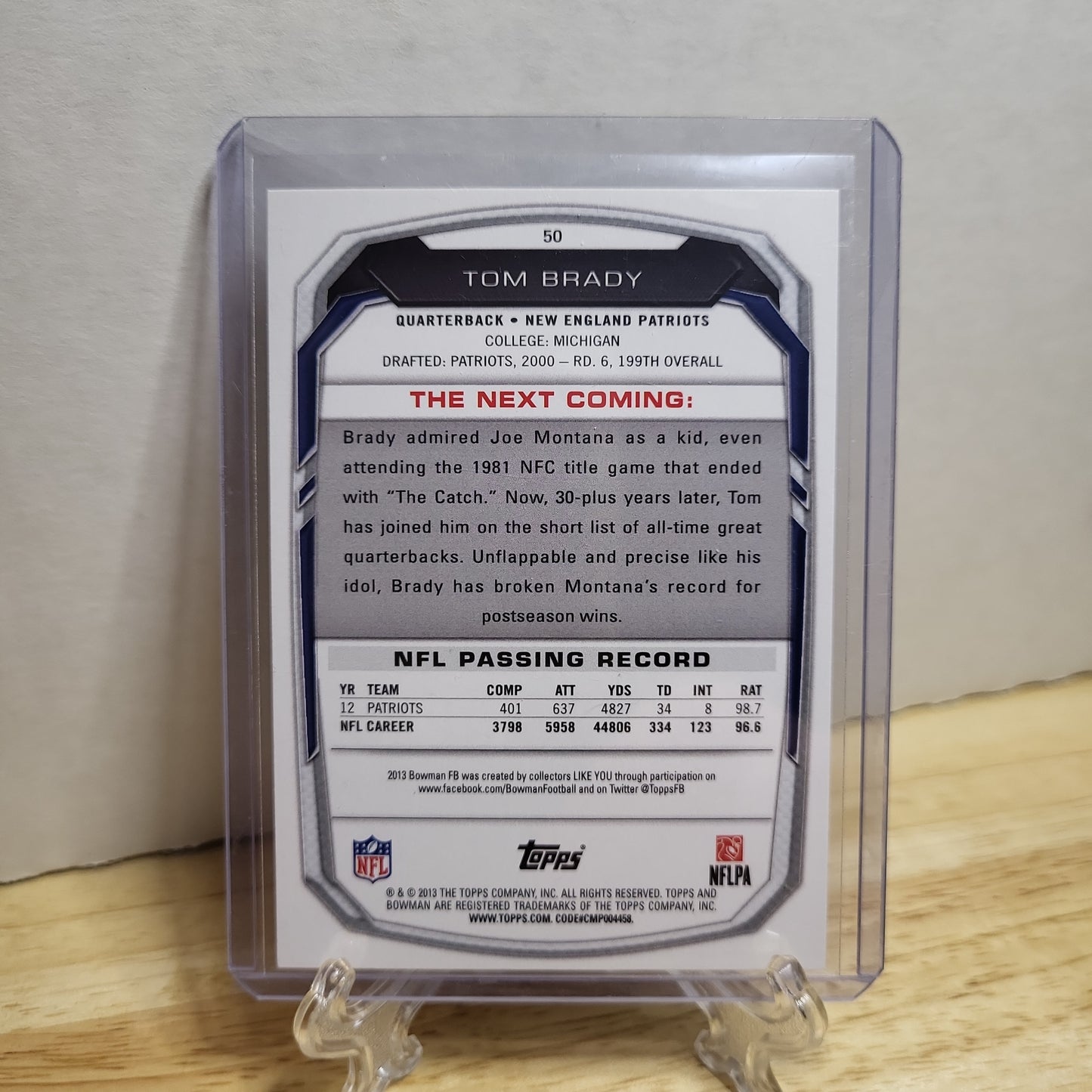 2013 Bowman Tom Brady #50