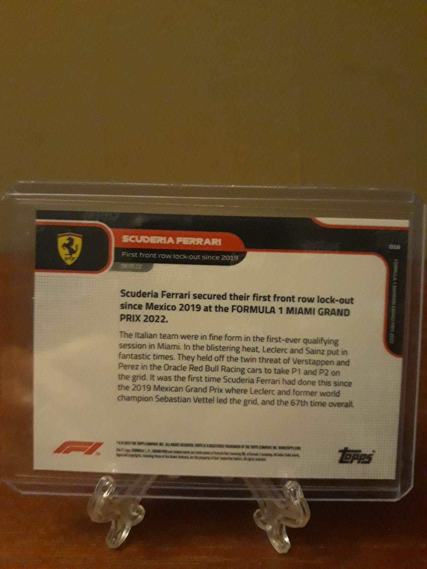 2022 Topps Now Formula 1 Card #18