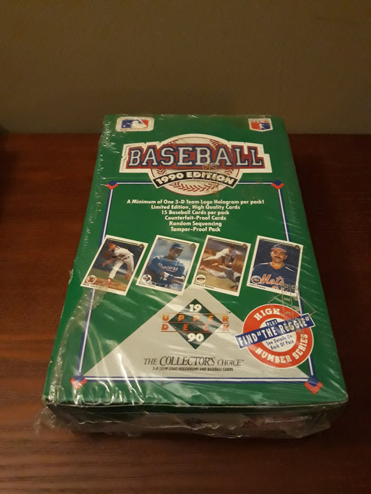 1990 Upper Deck Baseball Wax Box (includes high series)