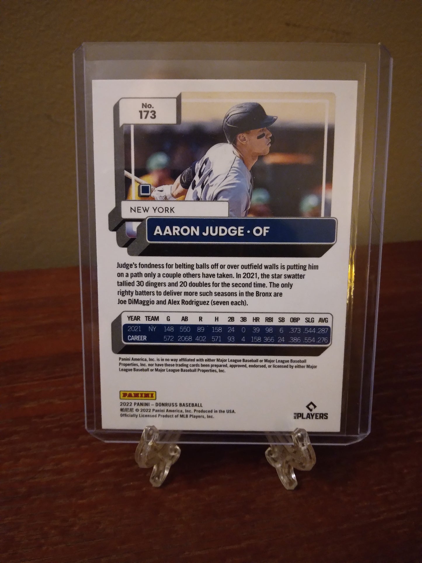 2022 Donruss Aaron Judge #173