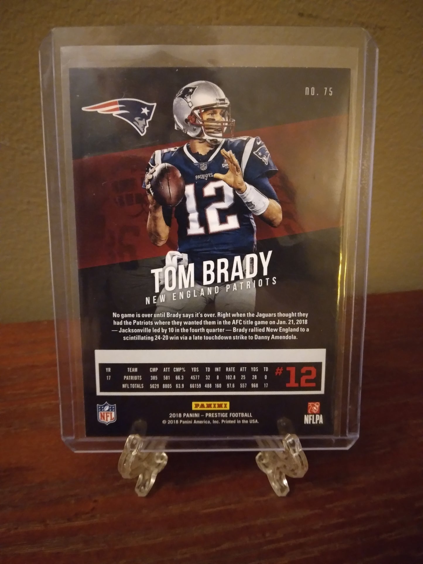 2018 Prestige Xtra Points Green Tom Brady #75