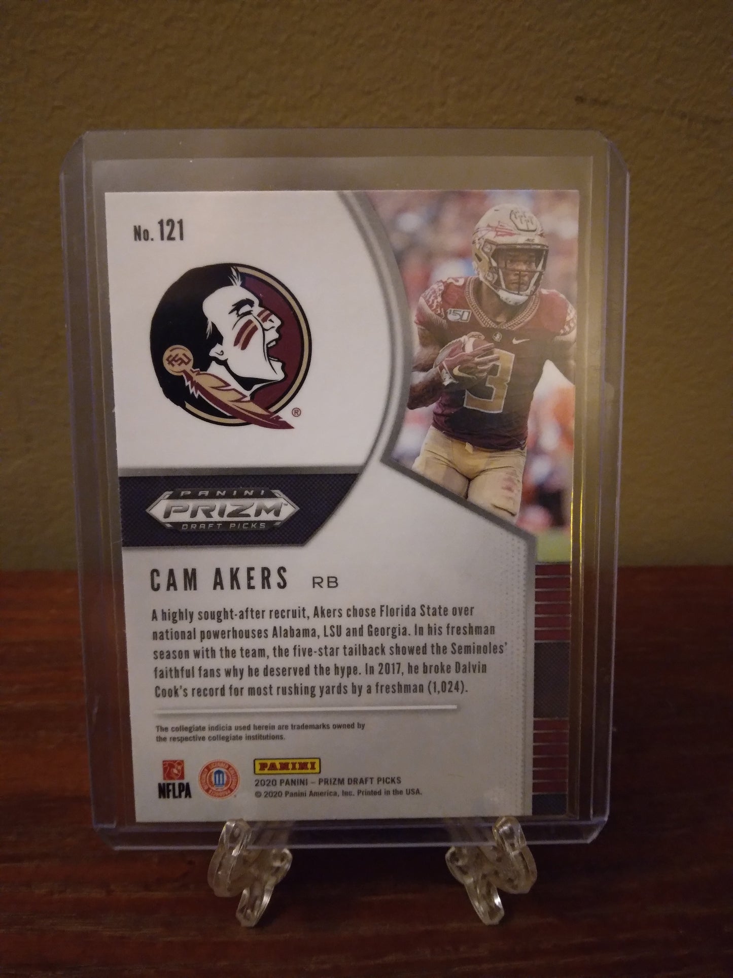 2020 Prizm Draft Picks Football Cam Akers Rookie Card